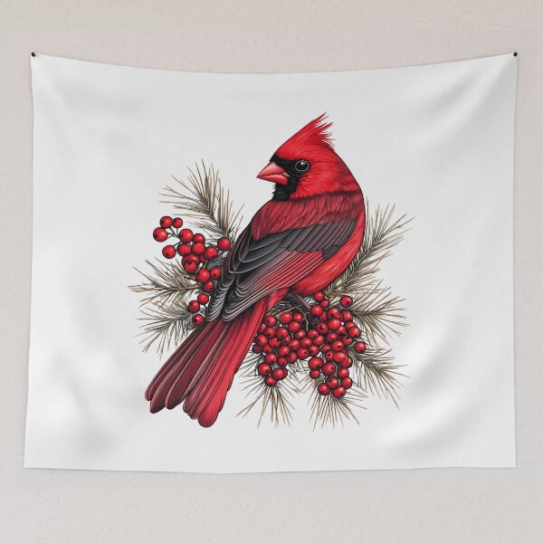 Item preview, Red Cardinal Bird On A Branch designed and sold by YalenArt.