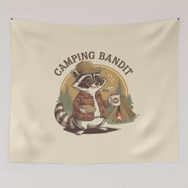 Item preview, Retro Raccoon Camp designed and sold by DreamyGod.