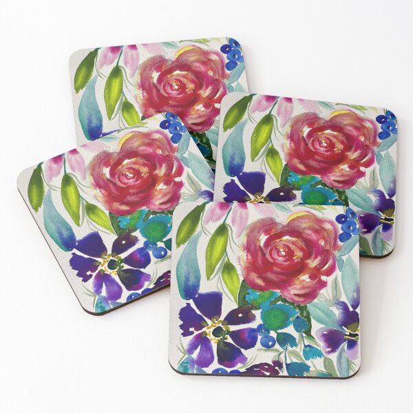 Item preview, Fun Watercolor Floral in Vivid Colors designed and sold by LakeArtWorks.