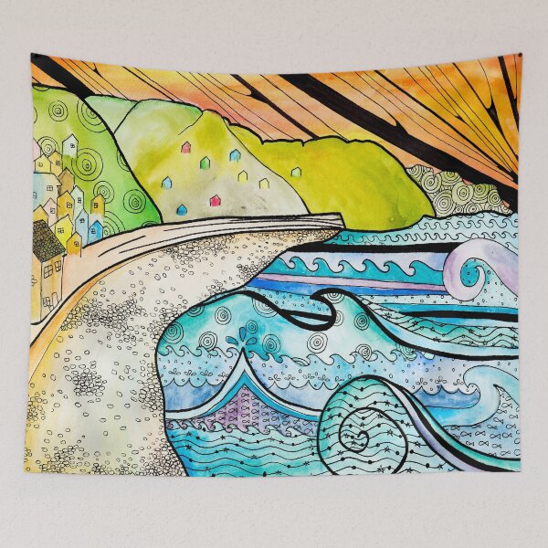 Item preview, Chesil Cove Sunset designed and sold by CPascoeArt.