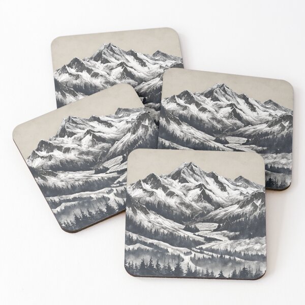 Item preview, Mountain Landscape In  Black And White designed and sold by Lexicon-Looks.