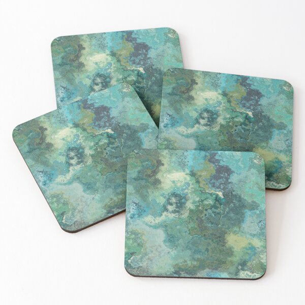 Item preview, Blue Green Abstract Marble Texture designed and sold by Righan Wallace.