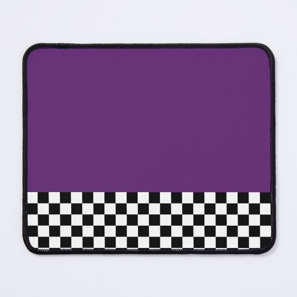 Artikelvorschau, Einfarbiges violettes Rechteck mit schwarz-weißem Karomuster entworfen und verkauft von QuestingPixel.