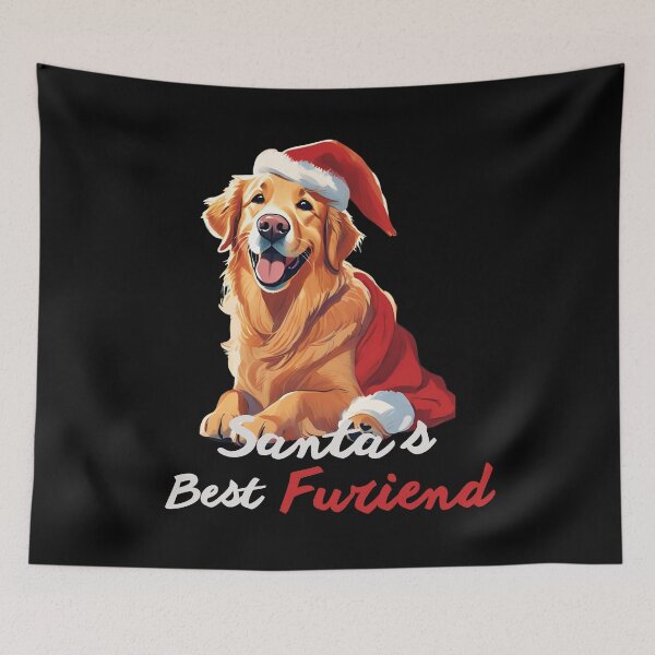 Item preview, Santa's Best Furiend Cute Dog Christmas gift designed and sold by Golden-Heaven.