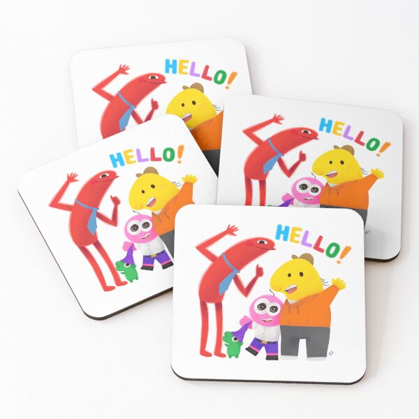Item preview, smiling friends pim charlie allan glep happy hello designed and sold by Nicole Mendes.