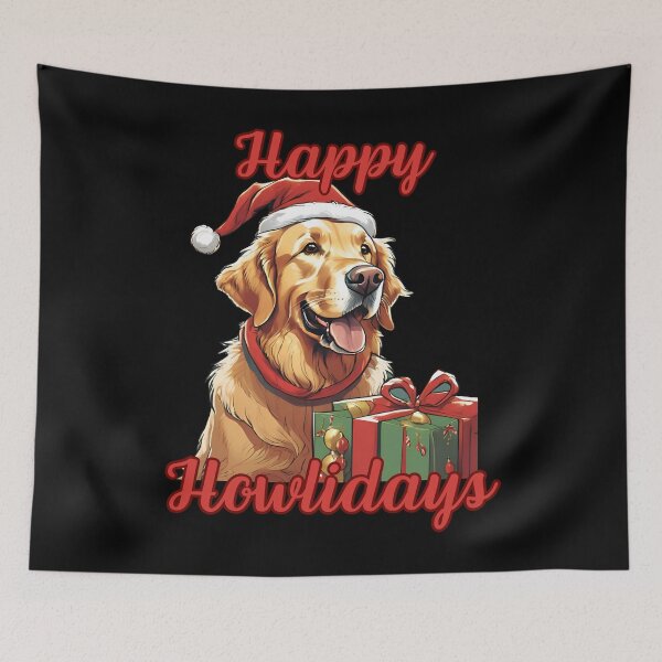 Item preview, Happy howlidays funny dog lover chritstmas gift designed and sold by Golden-Heaven.