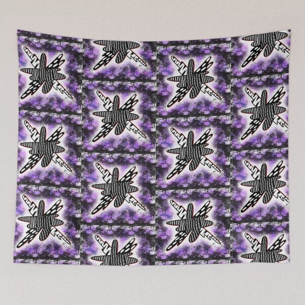 Item preview, Creative patterned blob on black and purple background designed and sold by marinasfamily.