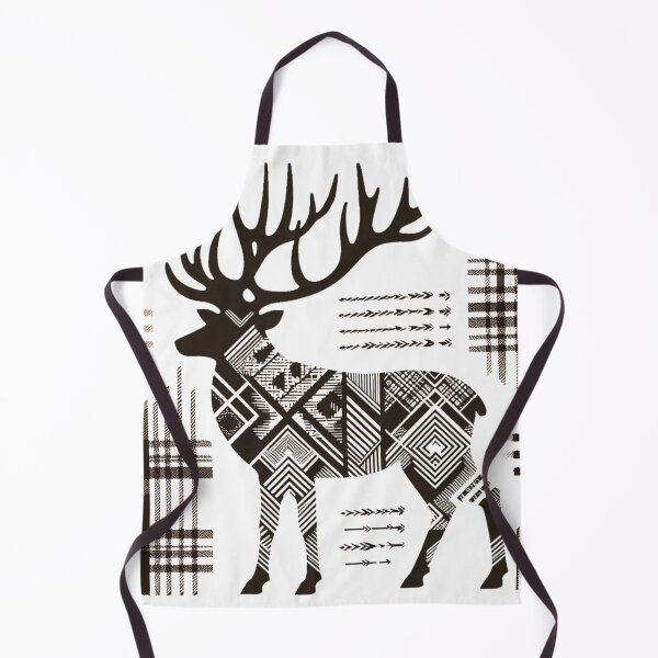 Item preview, Geometric Elegance: Plaid-Inspired Reindeer Design designed and sold by TeetasticBtque.