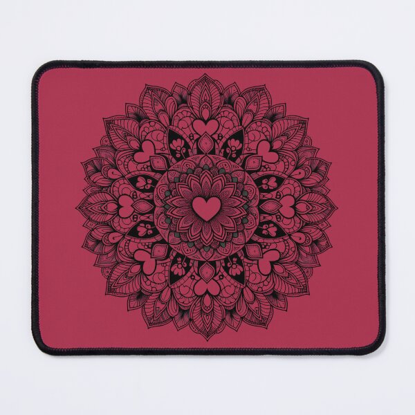Item preview, Heart and flower mandala, boho style, mandala gift idea, mandala art  designed and sold by karinasalwaszka.