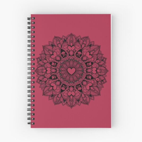 Item preview, Heart and flower mandala, boho style, mandala gift idea, mandala art  designed and sold by karinasalwaszka.