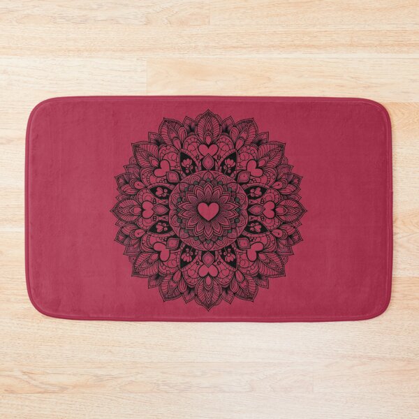 Item preview, Heart and flower mandala, boho style, mandala gift idea, mandala art  designed and sold by karinasalwaszka.