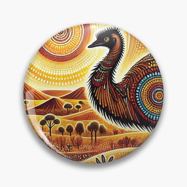 Item preview, Emu  dot patterns landscape design designed and sold by Random Designs.