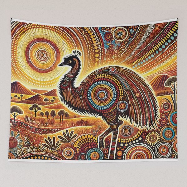 Item preview, Emu  dot patterns landscape design designed and sold by Random Designs.