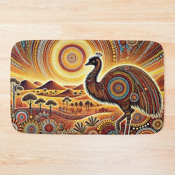 Item preview, Emu  dot patterns landscape design designed and sold by Random Designs.