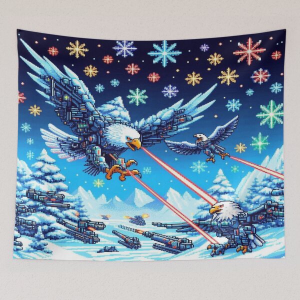 Item preview, Metallic Eagles vs. Icy Hawks designed and sold by Imaginarium of Chaos falcon88 .