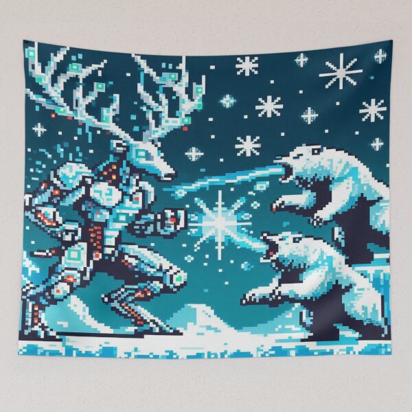 Item preview, Cyber Stags vs. Frost Bears designed and sold by Imaginarium of Chaos falcon88 .