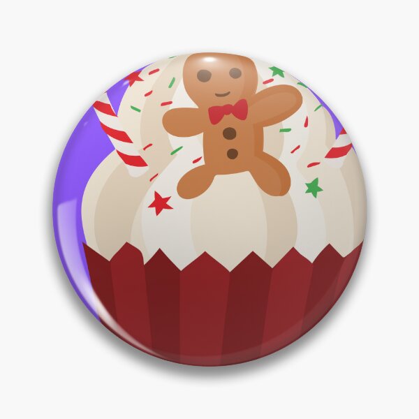 Item preview, Purple Christmas Gingerbreadman Cupcake Digital art designed and sold by SimplyPsycho.