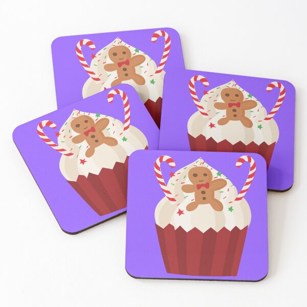 Item preview, Purple Christmas Gingerbreadman Cupcake Digital art designed and sold by SimplyPsycho.