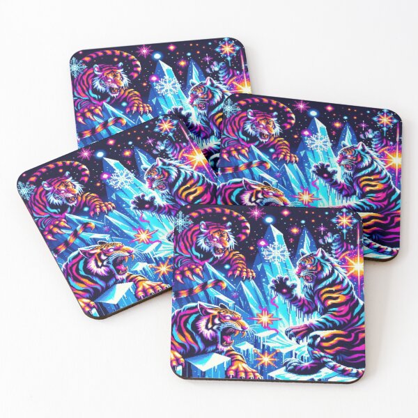 Item preview, Neon Tigers vs. Ice Elementals designed and sold by Imaginarium of Chaos falcon88 .