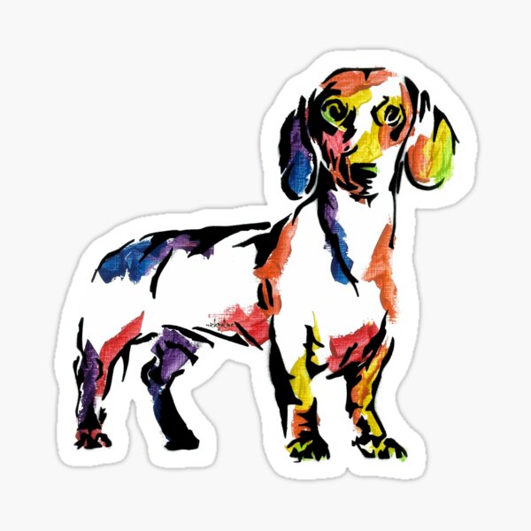 Dodge the Dachshund *dark Sticker