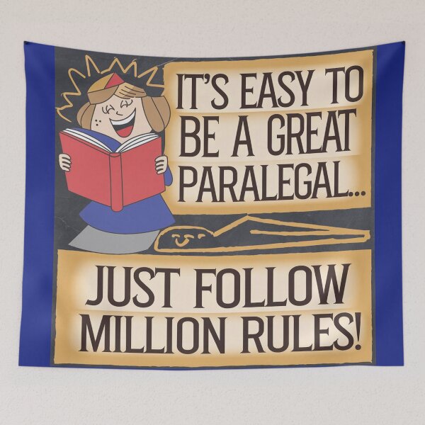 Item preview, Copy of LOW STUDENTS- PARALEGAL FUNNY QUOTE, ITS EASY TO BE A GREAT PARALEGAL JUST FOLLOW MILLION RULES designed and sold by RAZ1995.