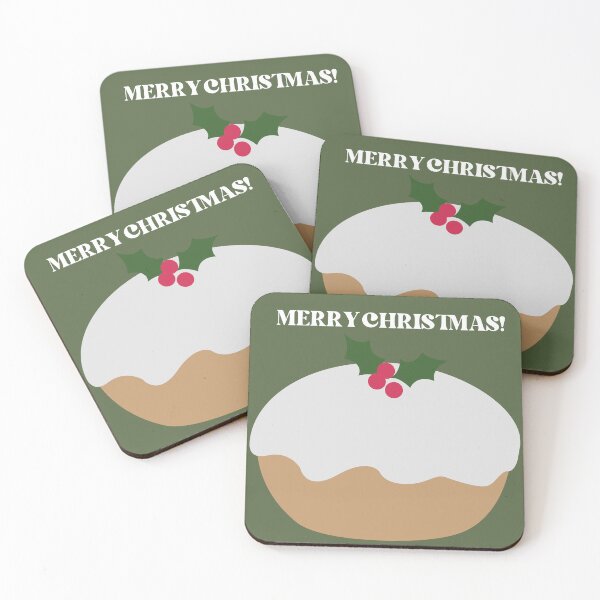 Item preview, Merry christmas Dessert Holly Red & Dark Green Sticker designed and sold by SimplyPsycho.
