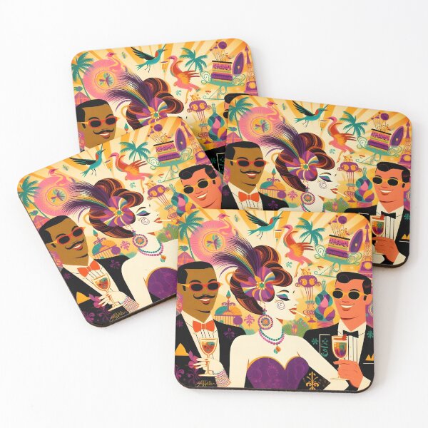 Item preview, Mid Century Its Time To Mardi Gras Cocktail Party  designed and sold by Lee Hiller Designs.