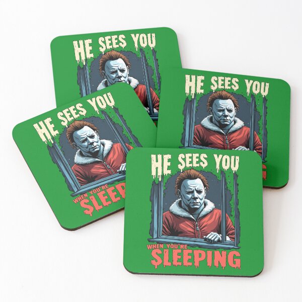 Item preview, Night Stalker Peeping Tom Halloween Santa Clause Design designed and sold by FunnyFarmDesign.