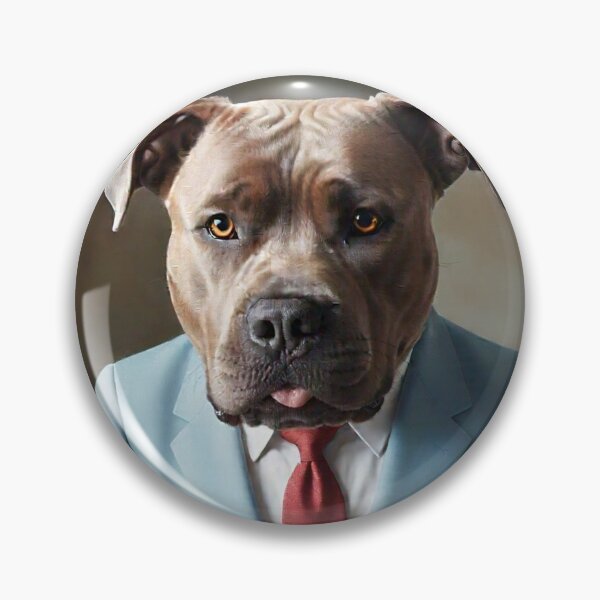 Item preview, Business Lunch Pit Bull in a Blue Suit designed and sold by vwcallais.