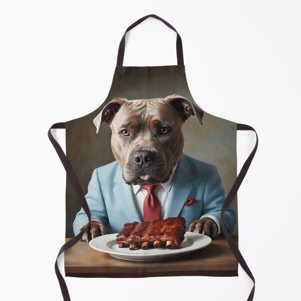Item preview, Business Lunch Pit Bull in a Blue Suit designed and sold by vwcallais.