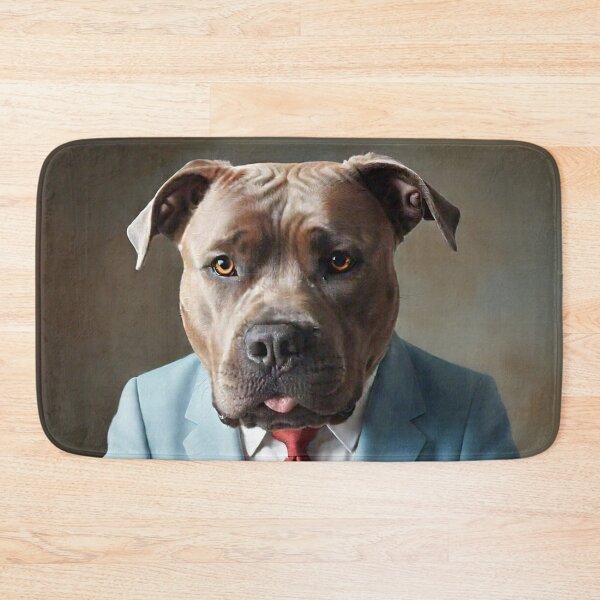 Item preview, Business Lunch Pit Bull in a Blue Suit designed and sold by vwcallais.