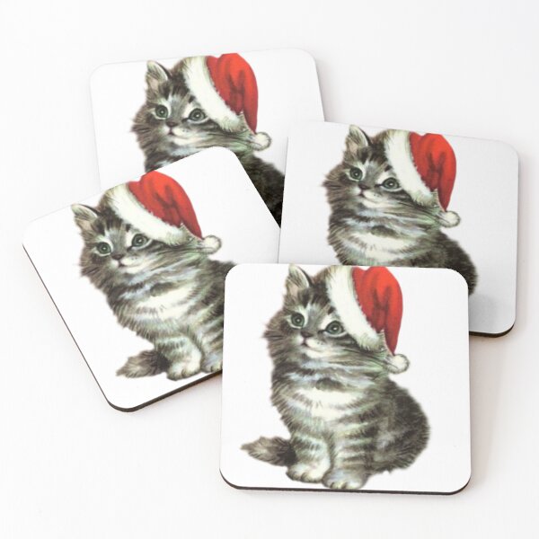 Item preview, Vintage Cat Christmas  designed and sold by Pixiedrop.