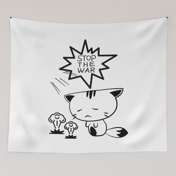 Item preview, The cat says stop the war designed and sold by karimaK-71.
