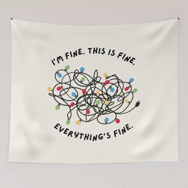 Item preview, I'm fine this is fine everything's fine designed and sold by miss madison creates.