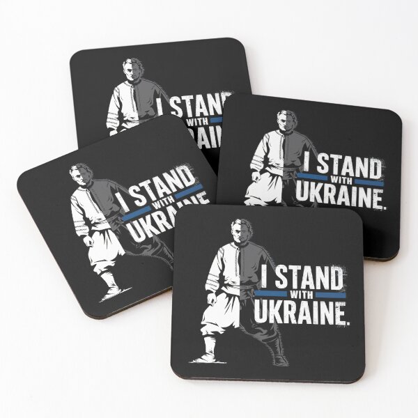 Item preview, I Stand With Ukraine - Cossack Shadow Art Print designed and sold by cabana.space.