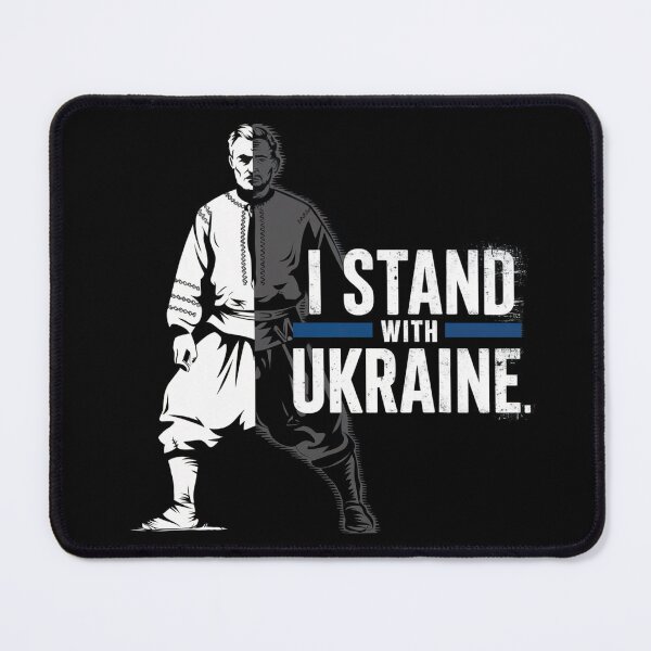 Item preview, I Stand With Ukraine - Cossack Shadow Art Print designed and sold by cabana.space.