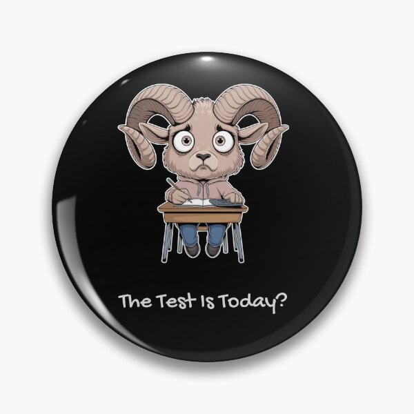 Item preview, Test Day Panic: Anxious Ram at the Desk designed and sold by HexaDaisy.