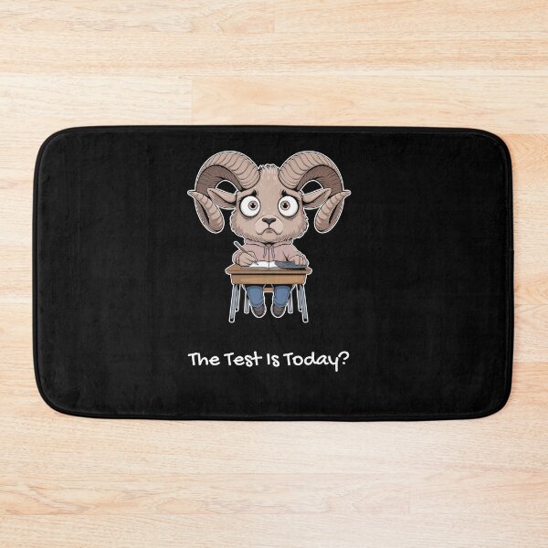 Item preview, Test Day Panic: Anxious Ram at the Desk designed and sold by HexaDaisy.