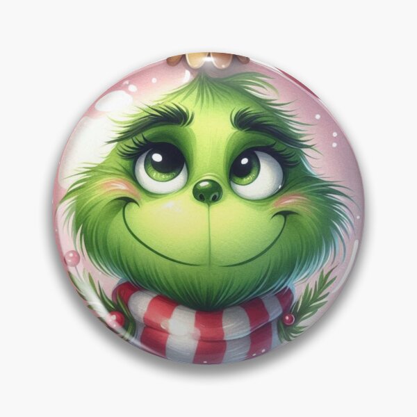 Item preview, Grinchy Cheer: Festive Ornament with a Pink Bow designed and sold by TeetasticBtque.