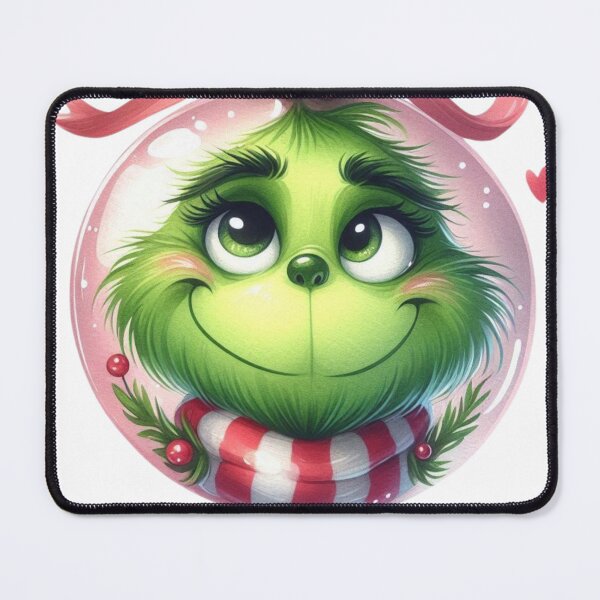 Item preview, Grinchy Cheer: Festive Ornament with a Pink Bow designed and sold by TeetasticBtque.
