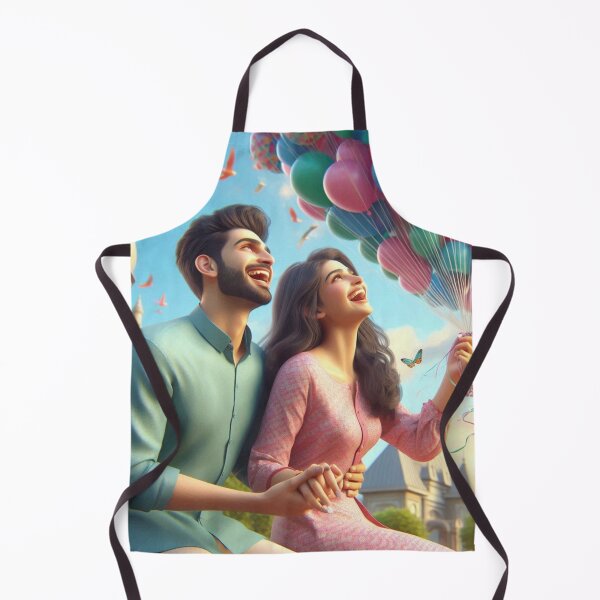Item preview, Joyful Couple Releasing Balloons into the Sky designed and sold by choder61.