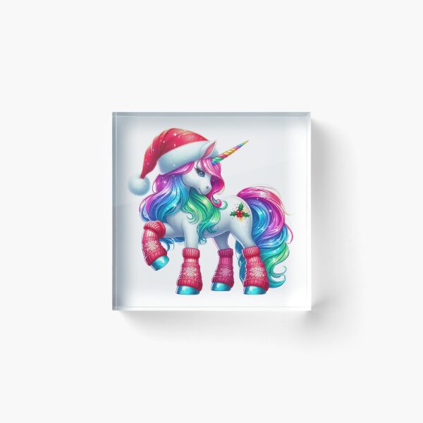 Item preview, Festive Neon Unicorn: Holiday Magic in Full Color designed and sold by TeetasticBtque.