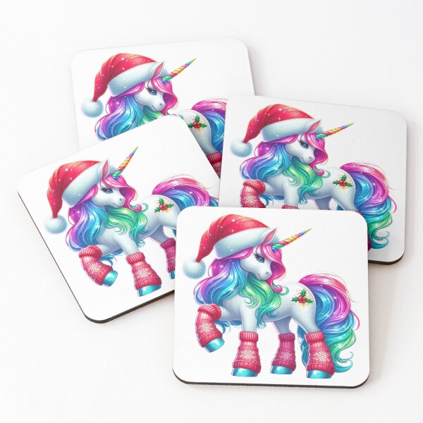 Item preview, Festive Neon Unicorn: Holiday Magic in Full Color designed and sold by TeetasticBtque.