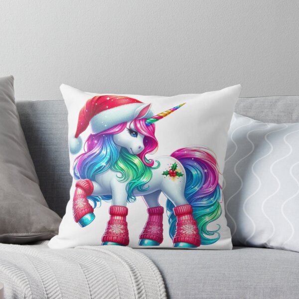 Item preview, Festive Neon Unicorn: Holiday Magic in Full Color designed and sold by TeetasticBtque.