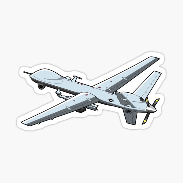 Item preview, General Atomics MQ-9 Reaper Drone - Sleek Military UAV Decal designed and sold by PilotDecals.