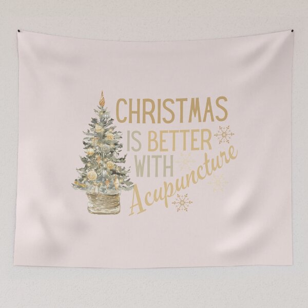 Item preview, Christmas is better with acupuncture subtle colors vintage designed and sold by Meandmyshop.