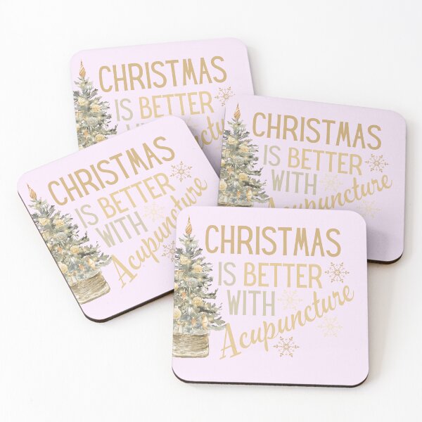 Item preview, Christmas is better with acupuncture subtle colors vintage designed and sold by Meandmyshop.