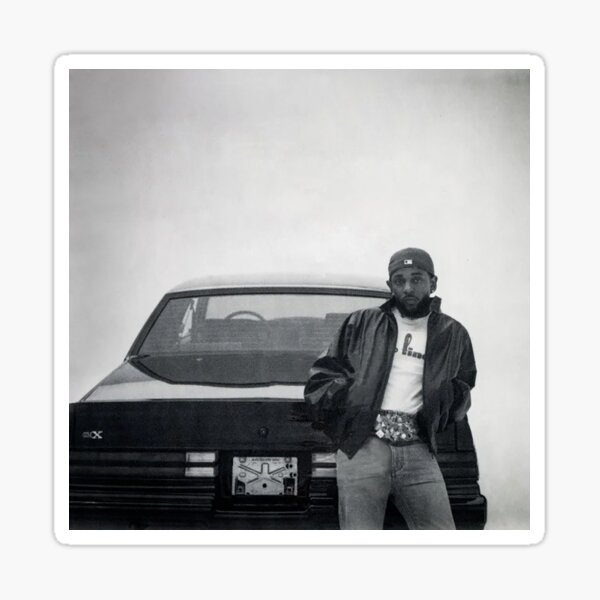 Aperçu de l'œuvre autocollant de couverture d'album de kendrick lamar créée et vendue par periodprincess.