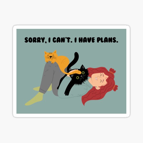 Sorry, I can't. I have plans. Sticker
