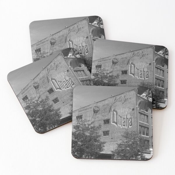 Item preview, Black and White Photo of Downtown Omaha Building with Ghost Signs designed and sold by FraireDesign.